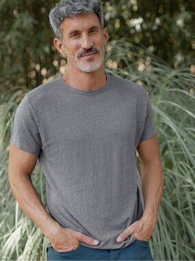 Alex Crane Men's Sun Linen Tee | Slate | Large